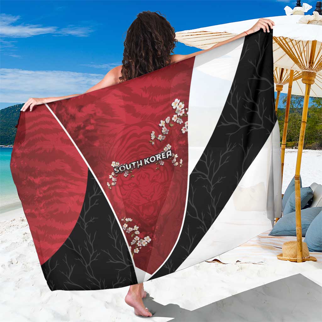 South Korea Football Sarong Tiger Mugunghwa Flower Minimal Style