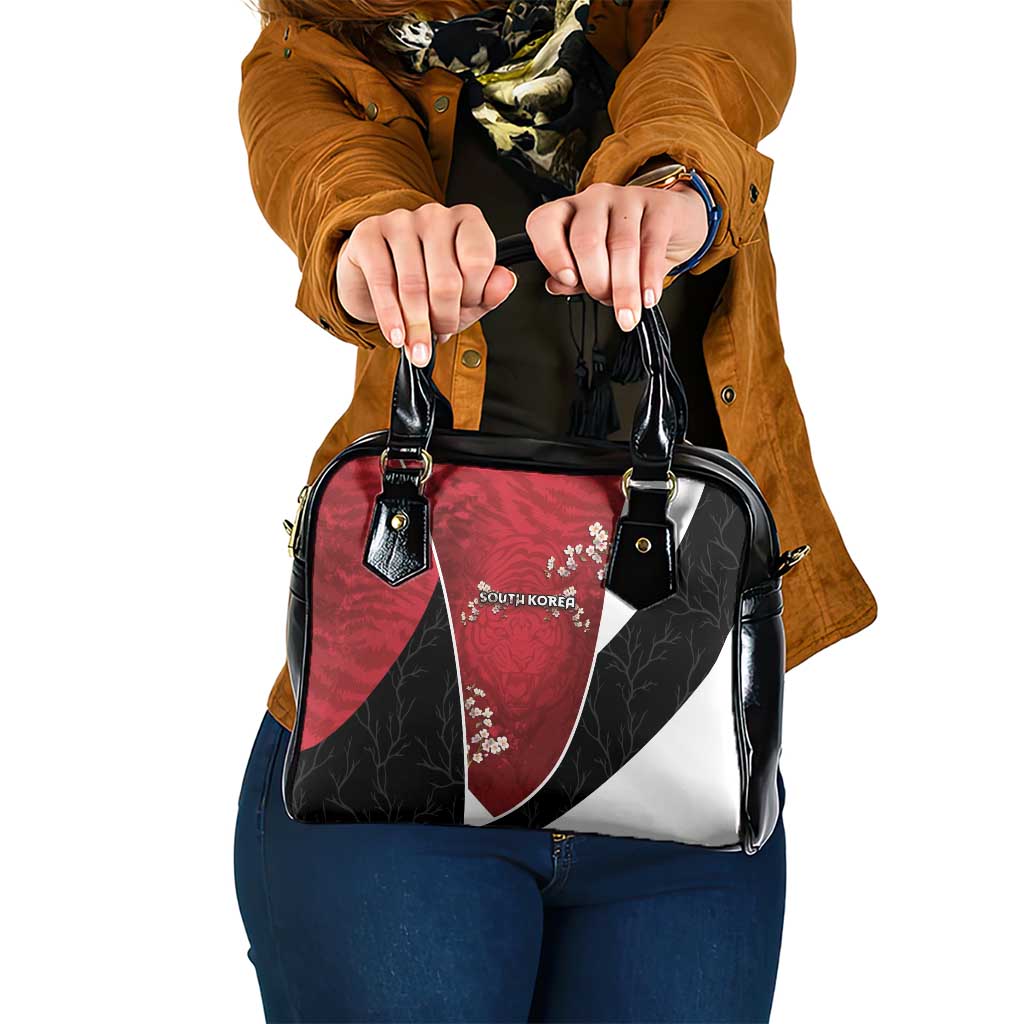 South Korea Football Shoulder Handbag Tiger Mugunghwa Flower Minimal Style