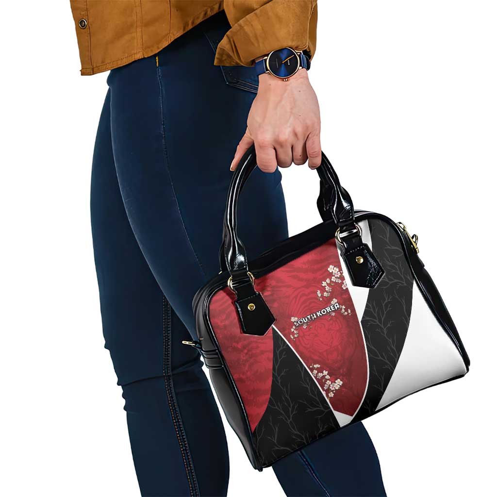 South Korea Football Shoulder Handbag Tiger Mugunghwa Flower Minimal Style