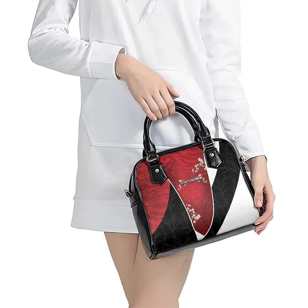 South Korea Football Shoulder Handbag Tiger Mugunghwa Flower Minimal Style