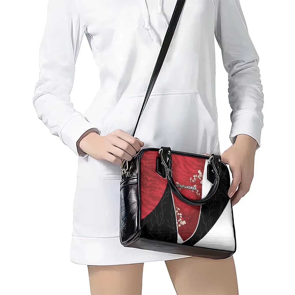 South Korea Football Shoulder Handbag Tiger Mugunghwa Flower Minimal Style