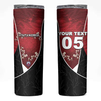 Custom South Korea Football Skinny Tumbler Tiger Mugunghwa Flower Minimal Style