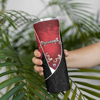 Custom South Korea Football Skinny Tumbler Tiger Mugunghwa Flower Minimal Style