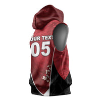 Custom South Korea Football Sleeveless Hoodie Tiger Mugunghwa Flower Minimal Style
