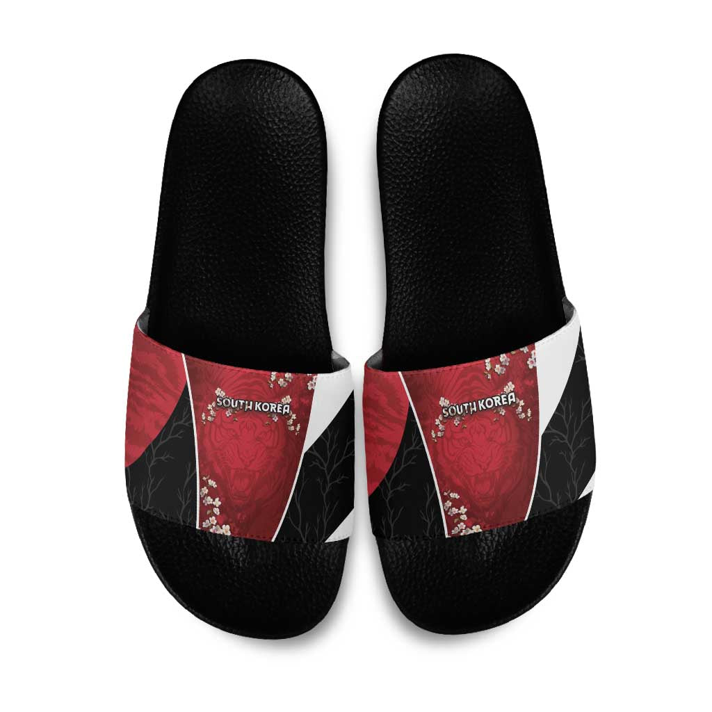 South Korea Football Slide Sandals Tiger Mugunghwa Flower Minimal Style