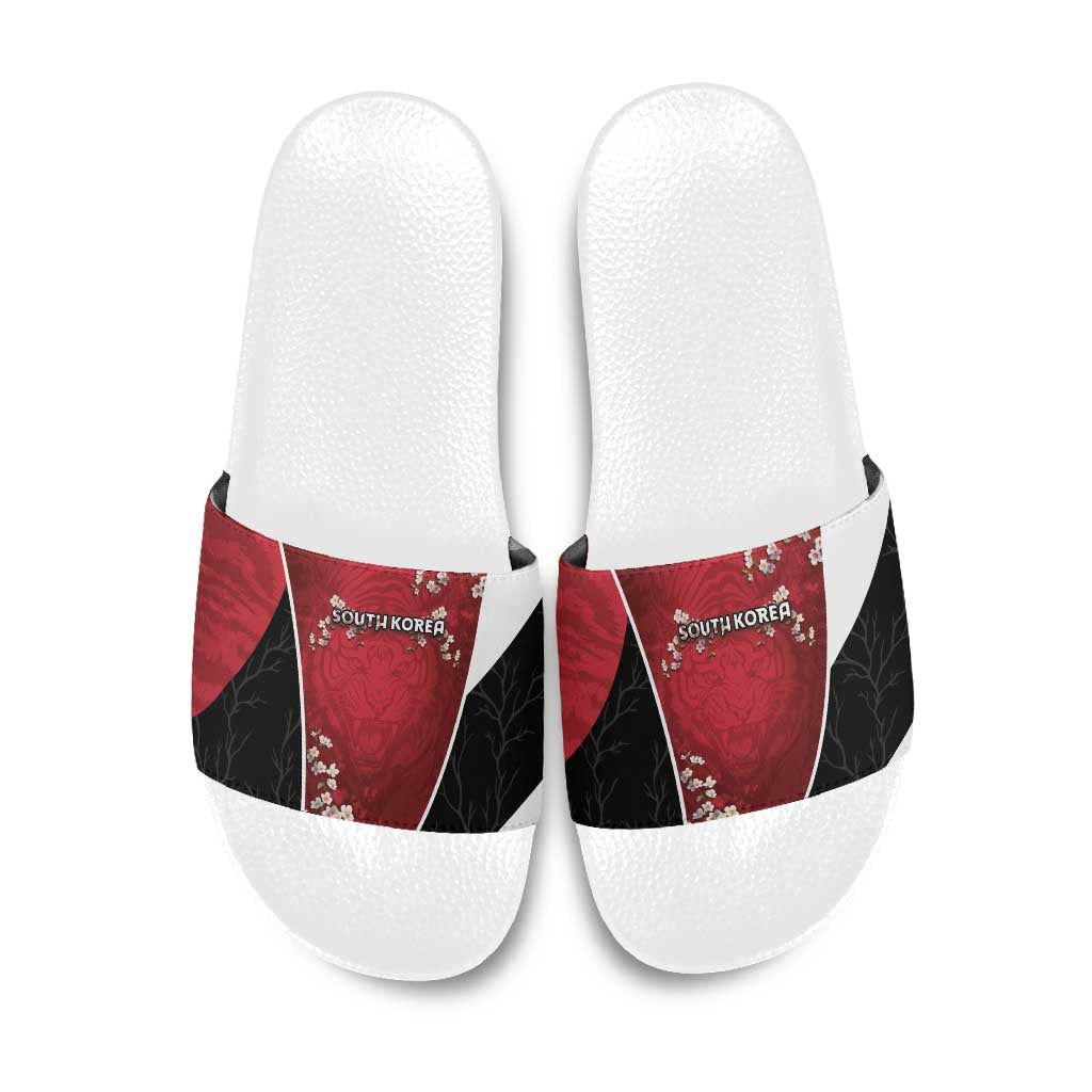 South Korea Football Slide Sandals Tiger Mugunghwa Flower Minimal Style