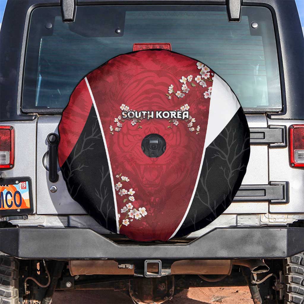 South Korea Football Spare Tire Cover Tiger Mugunghwa Flower Minimal Style