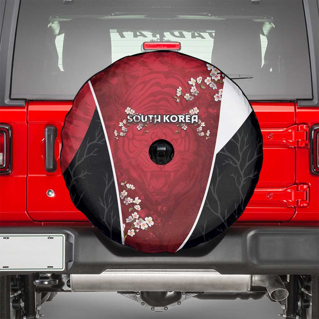South Korea Football Spare Tire Cover Tiger Mugunghwa Flower Minimal Style