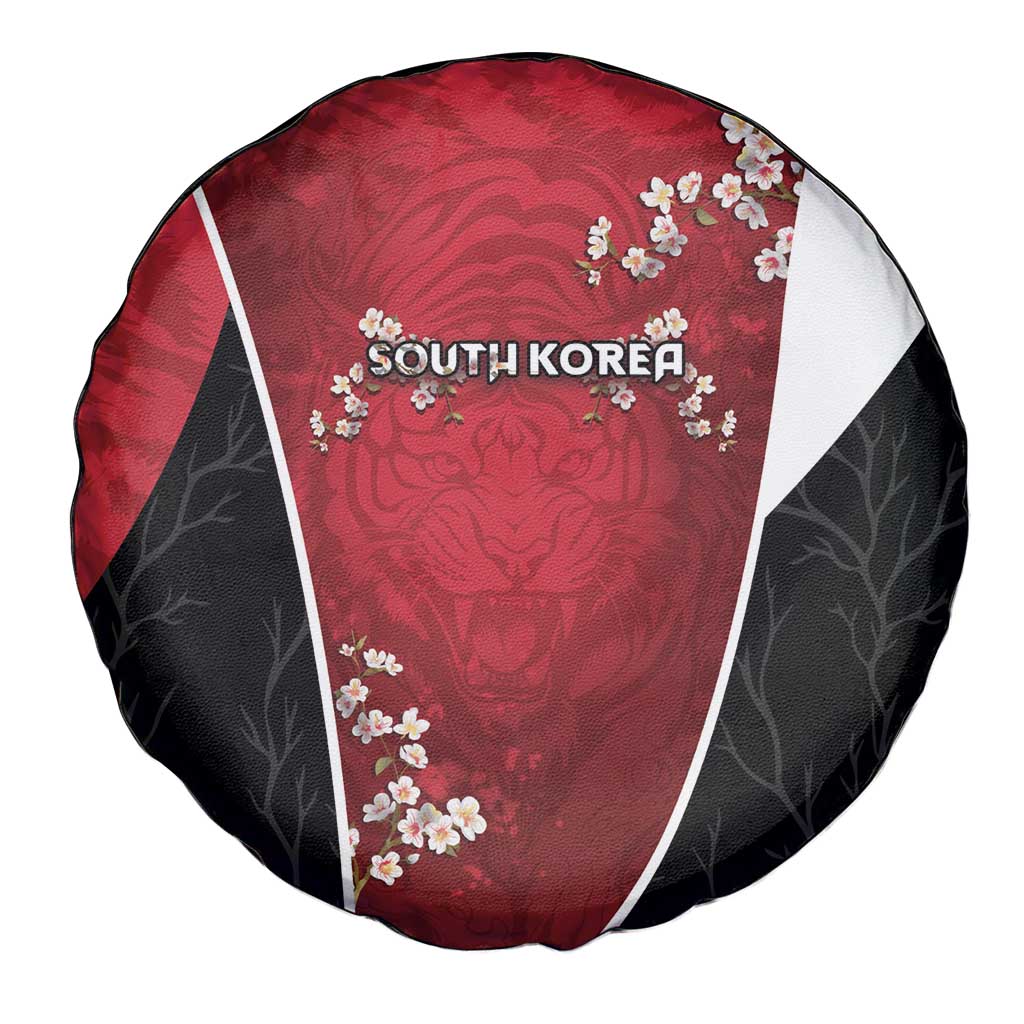 South Korea Football Spare Tire Cover Tiger Mugunghwa Flower Minimal Style