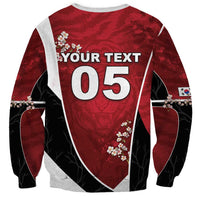 Custom South Korea Football Sweatshirt Tiger Mugunghwa Flower Minimal Style
