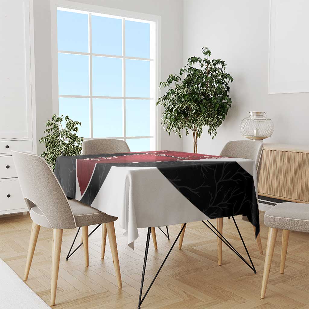 South Korea Football Tablecloth Tiger Mugunghwa Flower Minimal Style