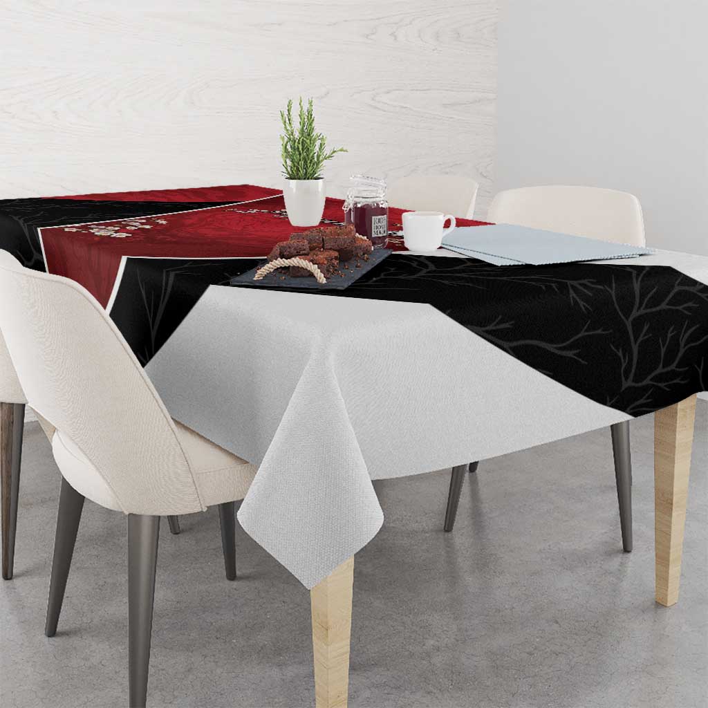 South Korea Football Tablecloth Tiger Mugunghwa Flower Minimal Style