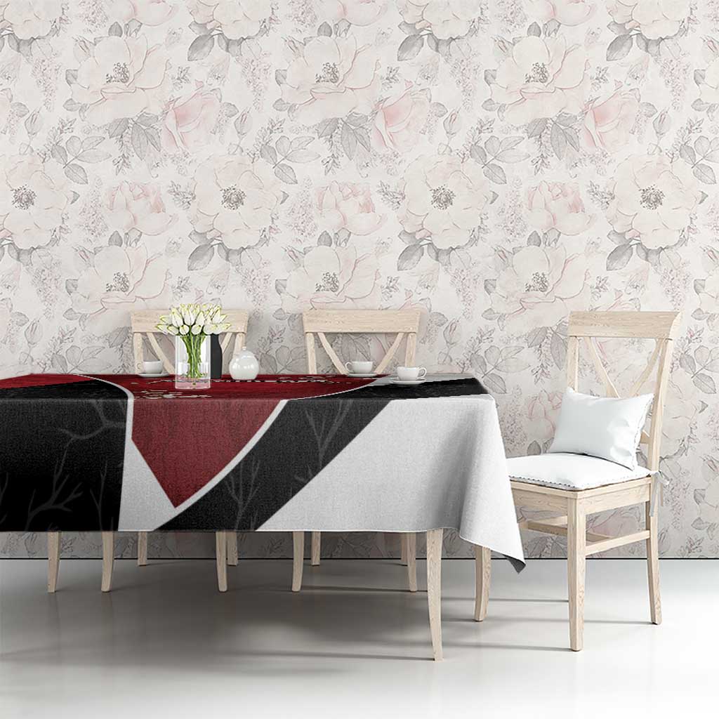 South Korea Football Tablecloth Tiger Mugunghwa Flower Minimal Style