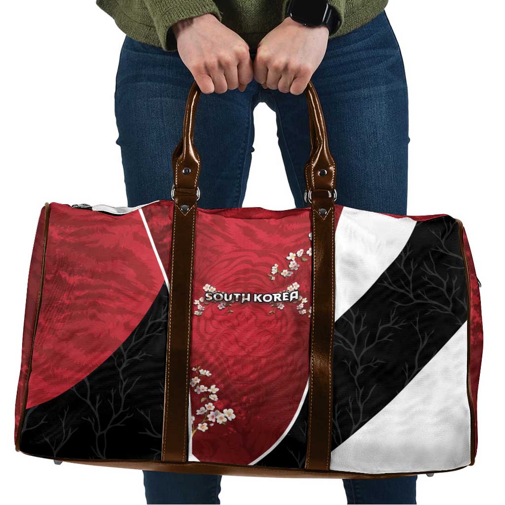 South Korea Football Travel Bag Tiger Mugunghwa Flower Minimal Style