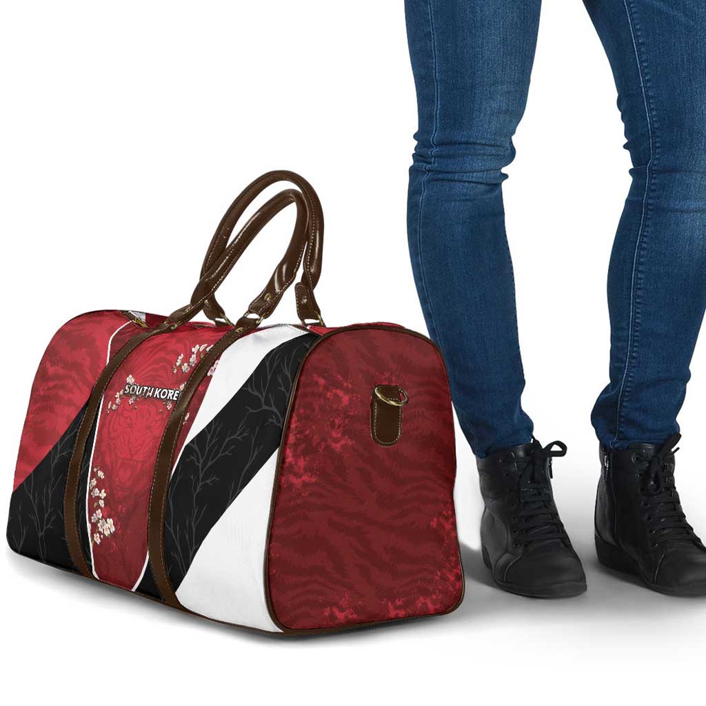 South Korea Football Travel Bag Tiger Mugunghwa Flower Minimal Style