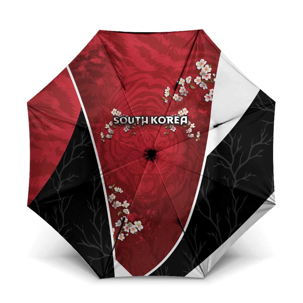 South Korea Football Umbrella Tiger Mugunghwa Flower Minimal Style