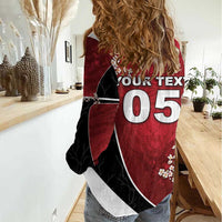Custom South Korea Football Women Casual Shirt Tiger Mugunghwa Flower Minimal Style