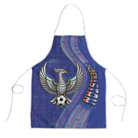 Uzbekistan Football Apron Modern Glitch Art Style Huma Bird