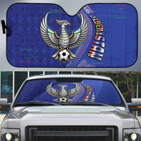 Uzbekistan Football Auto Sun Shade Modern Glitch Art Style Huma Bird
