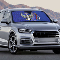 Uzbekistan Football Auto Sun Shade Modern Glitch Art Style Huma Bird