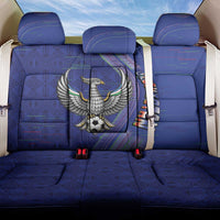 Uzbekistan Football Back Car Seat Cover Modern Glitch Art Style Huma Bird
