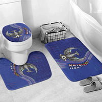 Uzbekistan Football Bathroom Set Modern Glitch Art Style Huma Bird
