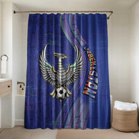 Uzbekistan Football Bathroom Set Modern Glitch Art Style Huma Bird