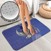 Uzbekistan Football Bathroom Set Modern Glitch Art Style Huma Bird