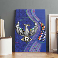 Uzbekistan Football Canvas Wall Art Modern Glitch Art Style Huma Bird