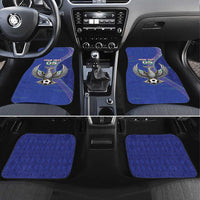 Custom Uzbekistan Football Car Mats Modern Glitch Art Style Huma Bird