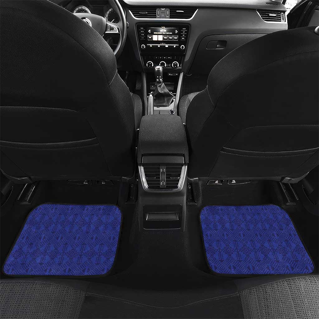 Custom Uzbekistan Football Car Mats Modern Glitch Art Style Huma Bird
