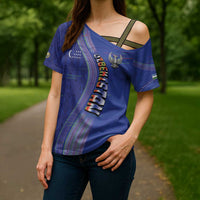 Custom Uzbekistan Football Cross Shoulder Shirt Modern Glitch Art Style Huma Bird