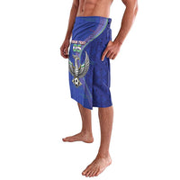Custom Uzbekistan Football Lavalava Modern Glitch Art Style Huma Bird