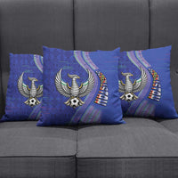 Uzbekistan Football Pillow Cover Modern Glitch Art Style Huma Bird