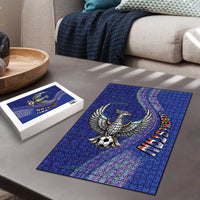 Uzbekistan Football Puzzle Modern Glitch Art Style Huma Bird