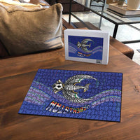 Uzbekistan Football Puzzle Modern Glitch Art Style Huma Bird