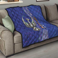 Uzbekistan Football Quilt Modern Glitch Art Style Huma Bird