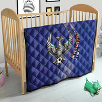 Uzbekistan Football Quilt Modern Glitch Art Style Huma Bird