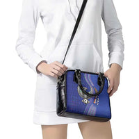 Uzbekistan Football Shoulder Handbag Modern Glitch Art Style Huma Bird