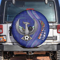 Uzbekistan Football Spare Tire Cover Modern Glitch Art Style Huma Bird