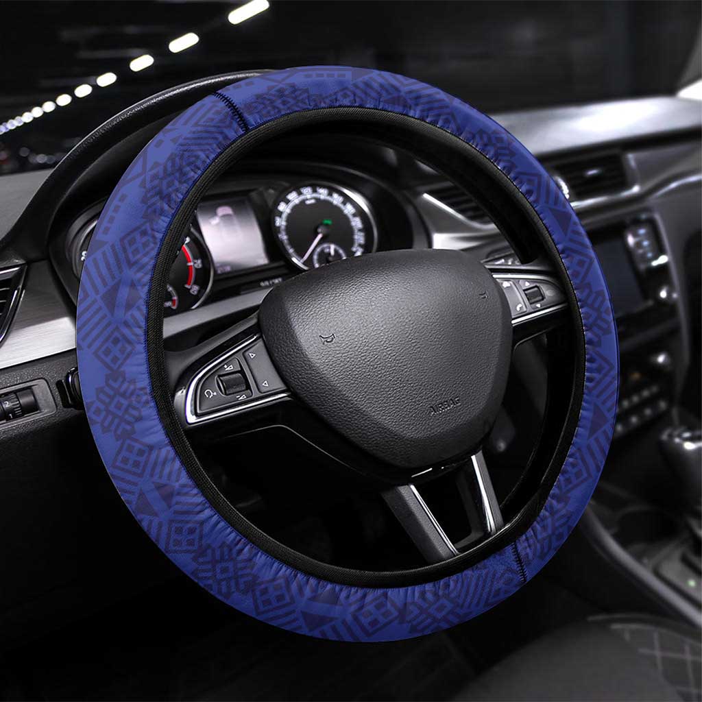 Uzbekistan Football Steering Wheel Cover Modern Glitch Art Style Huma Bird