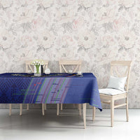 Uzbekistan Football Tablecloth Modern Glitch Art Style Huma Bird