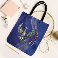 Uzbekistan Football Tote Bag Modern Glitch Art Style Huma Bird