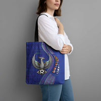 Uzbekistan Football Tote Bag Modern Glitch Art Style Huma Bird