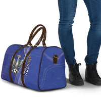 Uzbekistan Football Travel Bag Modern Glitch Art Style Huma Bird