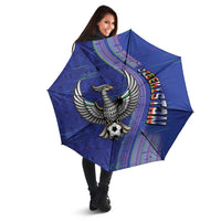 Uzbekistan Football Umbrella Modern Glitch Art Style Huma Bird