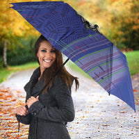 Uzbekistan Football Umbrella Modern Glitch Art Style Huma Bird