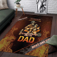 Firefighter Fathers Day Area Rug Best Dad Ever