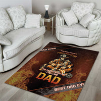 Firefighter Fathers Day Area Rug Best Dad Ever