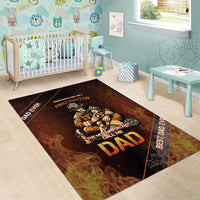 Firefighter Fathers Day Area Rug Best Dad Ever